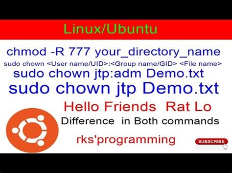 sudo chown 777|linux .